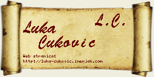 Luka Ćuković vizit kartica
